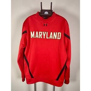 University of Maryland Terrapins Under Armour Red Sweatshirt Ladies Sz Small